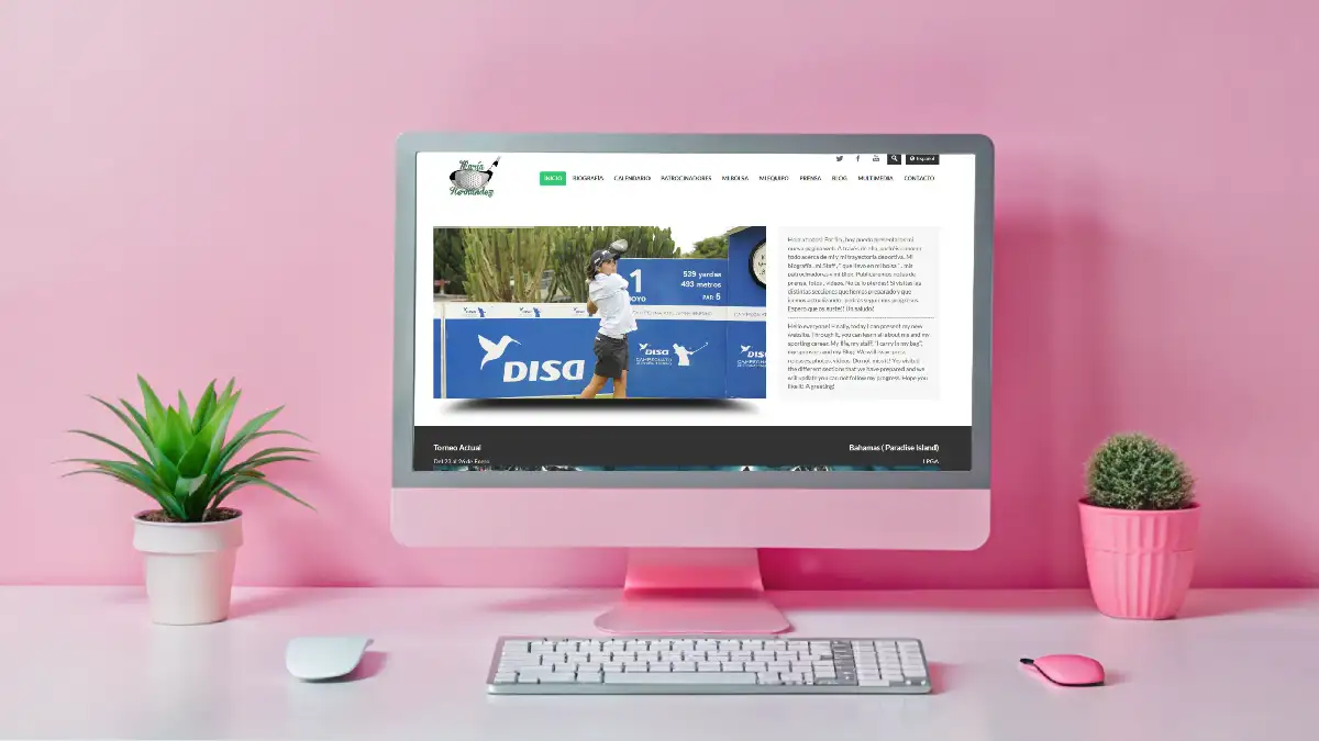 diseño de página web para golf