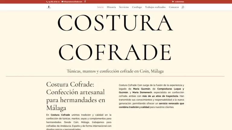 Tienda Costura Artesanal WordPress